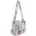 Flowers Pattern Floral Rope Handles Shoulder Strap Bag View2