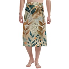 Leaves Pattern Flora Traditional Men s Hawaiian Lavalava Ie Faitaga Wrap Skirt by Sabxi