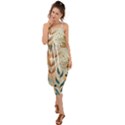 Leaves Pattern Flora Waist Tie Cover Up Chiffon Dress View1