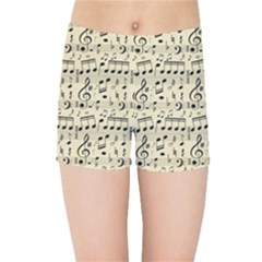 Music Melody Notes Sheet Music Kids  Sports Shorts by Sabxi