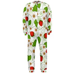 Strawberry Fruit Pattern Leaves Onepiece Jumpsuit (men) by Sabxi