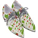 Strawberry Fruit Pattern Leaves Pointed Oxford Shoes View3