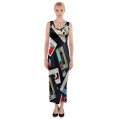 Abstract Case Fitted Maxi Dress by kyorashop23