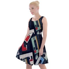 Abstract Case Knee Length Skater Dress by kyorashop23