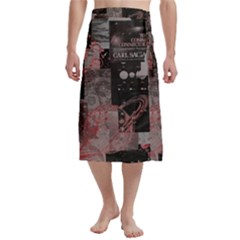 Aesthetic , Aesthetic, Dark Traditional Men s Hawaiian Lavalava Ie Faitaga Wrap Skirt by kyorashop23