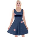 Corazones, Blue, Pattern Reversible Velvet Sleeveless Dress View1