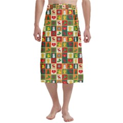 Template Christmas Pattern Traditional Men s Hawaiian Lavalava Ie Faitaga Wrap Skirt by Proyonanggan