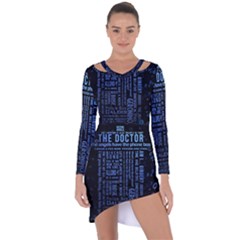 Doctor Who Tardis Asymmetric Cut-out Shift Dress by Cemarart