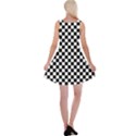 Pattern Checkered Squares Black White Pattern Reversible Velvet Sleeveless Dress View2