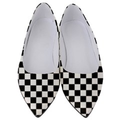 Pattern Checkered Squares Black White Pattern Women s Low Heels by Sabxi