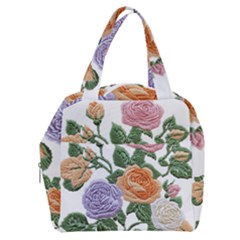 Embroidery Roses Floral Design Boxy Hand Bag by Sabxi