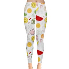 Pattern Seamless Texture Fruit Everyday Leggings  by Sabxi