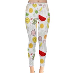 Pattern Seamless Texture Fruit Inside Out Leggings by Sabxi