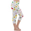 Pattern Seamless Texture Fruit Lightweight Velour Capri Yoga Leggings View3