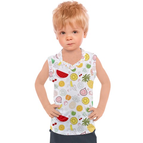 Pattern Seamless Texture Fruit Kids  Sport Tank Top by Sabxi