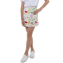 Pattern Seamless Texture Fruit Kids  Tennis Skirt by Sabxi