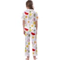 Pattern Seamless Texture Fruit Kids  Satin Short Sleeve Pajamas Set View2