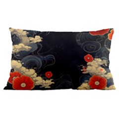 Korean Art Flowers Asian Pattern 16 x24  Lumbar Throw Cushion Case (two Sides) by Sabxi