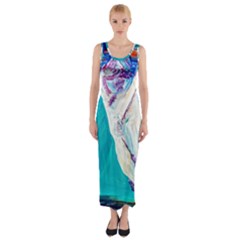 Seascape Fitted Maxi Dress by bestdesignintheworld