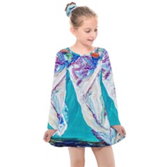 Seascape Kids  Long Sleeve Dress by bestdesignintheworld