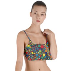 Shapes Pattern Layered Top Bikini Top  by Posterlux