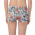 Retro Scandinavian Nordic Flowers Pattern Reversible Boyleg Bikini Bottoms View4