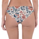 Retro Scandinavian Nordic Flowers Pattern Reversible Hipster Bikini Bottoms View4