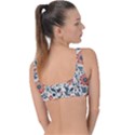 Retro Scandinavian Nordic Flowers Pattern Ring Detail Bikini Top View2