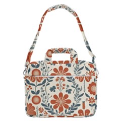 Retro Scandinavian Nordic Flowers Pattern 3 Macbook Pro 15  Shoulder Laptop Bag by violetheavensky