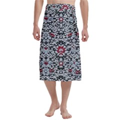 Gothic Leaf Pattern 6 Traditional Men s Hawaiian Lavalava Ie Faitaga Wrap Skirt by violetheavensky