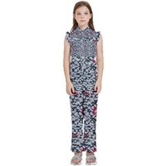 Gothic Leaf Pattern 6 Kids  Sleeveless Ruffle Edge Band Collar Chiffon One Piece by violetheavensky