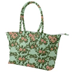 Retro 1880s Flowers Pattern 5 Canvas Shoulder Bag by violetheavensky