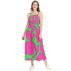 Mid Century Retro Floral 1970s 1960s Pattern 98 Boho Sleeveless Summer Dress by violetheavensky
