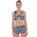 Retro 1880s Flowers Pattern 7 Racerback Boyleg Bikini Set View1