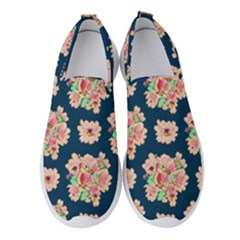 Retro 1880s Flowers Pattern 7 Women s Slip On Sneakers by violetheavensky