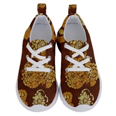 Mid Century Retro Floral 1970s 1960s Pattern 95 Running Shoes by violetheavensky