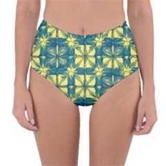 Royal Fractal Pattern 2 Reversible High-waist Bikini Bottoms by violetheavensky