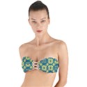 Royal Fractal Pattern 2 Twist Bandeau Bikini Top View1