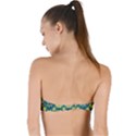 Royal Fractal Pattern 2 Twist Bandeau Bikini Top View2