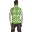 Retro 1880s Flowers Pattern 4 Men s High Neck Button Up Puffer Vest View4