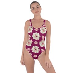 Retro 1880s Flowers Pattern Bring Sexy Back Swimsuit by violetheavensky