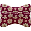 Retro 1880s Flowers Pattern Velour Seat Head Rest Cushion View2