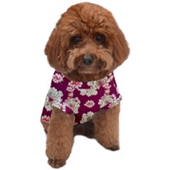 Retro 1880s Flowers Pattern Dog T-shirt by violetheavensky