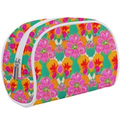 Retro 40s 50s Mexico Flowers Pattern Make Up Case (large) by violetheavensky