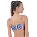 Abstract Fractal Art Swirl Pattern Knot Up Bikini Top View2