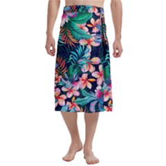 Hawaiian Flowers Hawaii Traditional Men s Hawaiian Lavalava Ie Faitaga Wrap Skirt by Cemarart