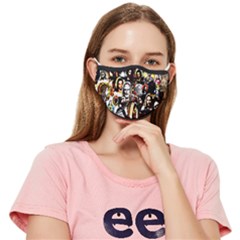 Jesus Christ Modern Halftone Pattern Fitted Cloth Face Mask (adult) by snek