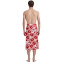 Red Hibiscus with Shark, Octopus and Dhari on Traditional Men s Hawaiian Lavalava View4