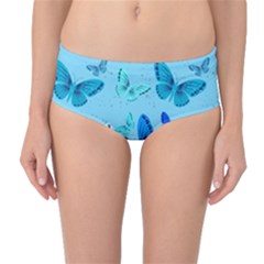 Butterflies Insect Pattern Nature Mid-waist Bikini Bottoms by Sabxi