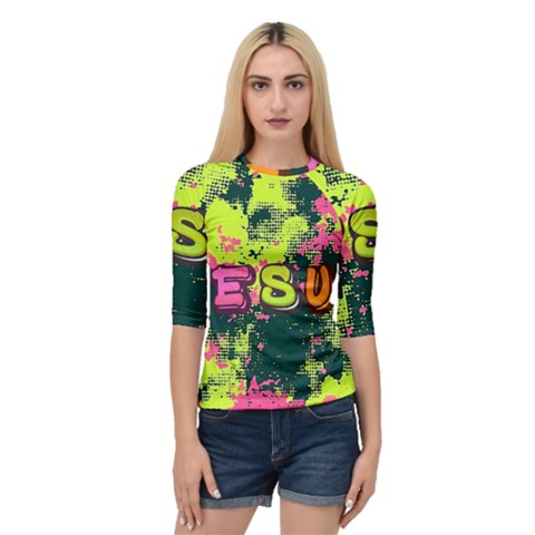 Neon Jesus 8375771 Quarter Sleeve Raglan T-shirt by Jabberwonkers